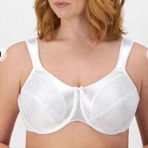 Bali Satin‎ Tracings Underwire Minimizer Bra White 34C NWT in packaging